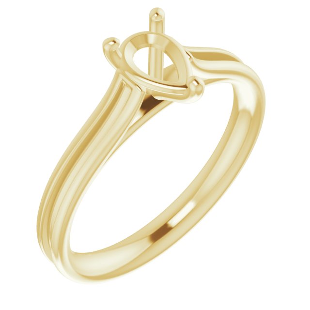 Accented Cathedral Engagement Ring