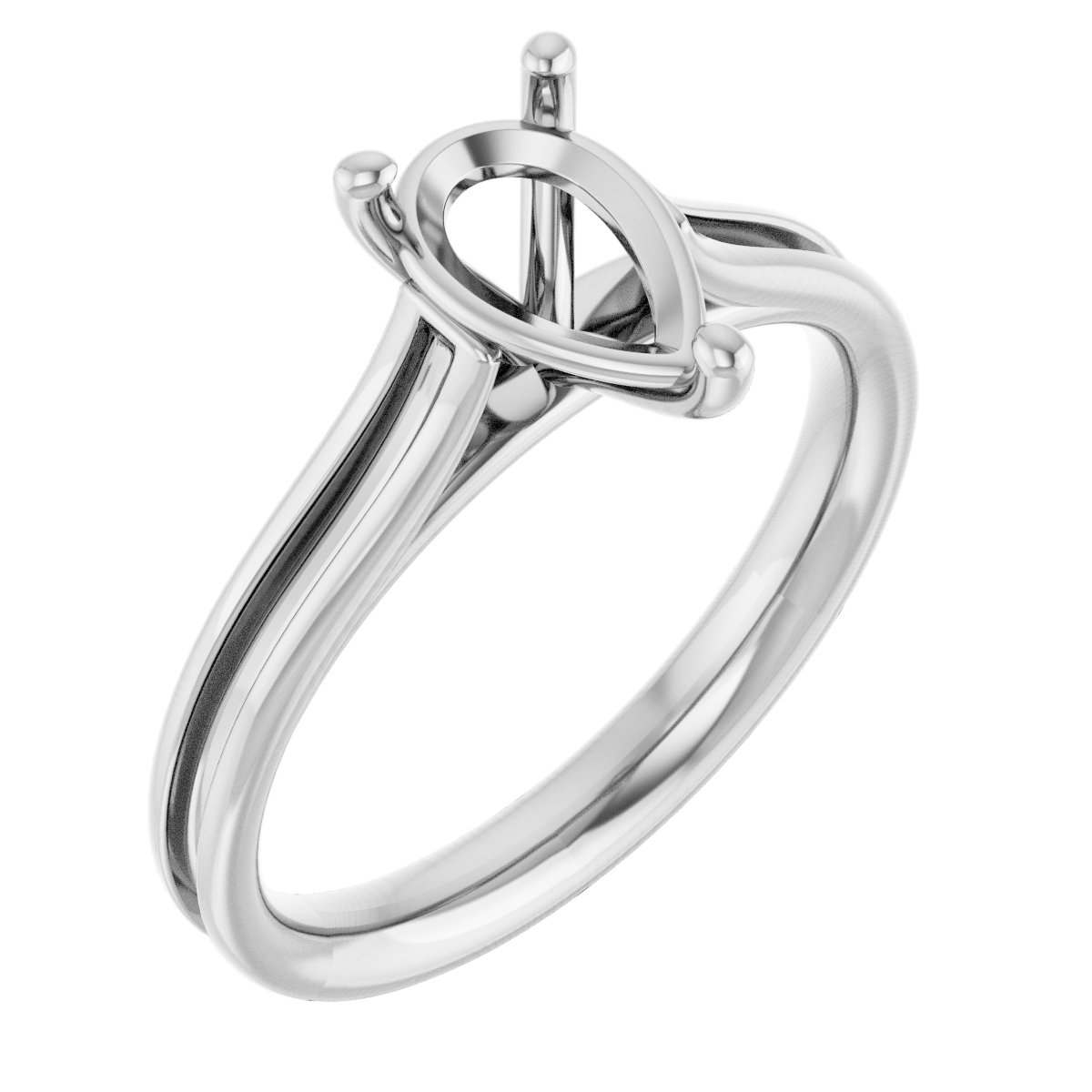 Accented Cathedral Engagement Ring