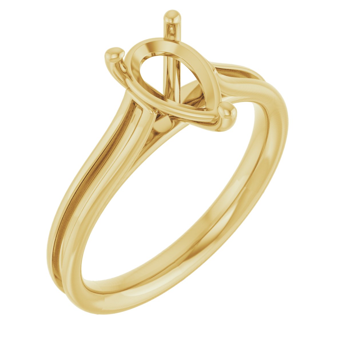 Accented Cathedral Engagement Ring