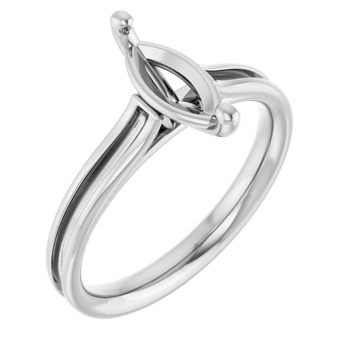 Accented Cathedral Engagement Ring