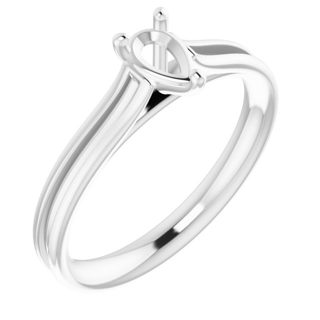 Accented Cathedral Engagement Ring