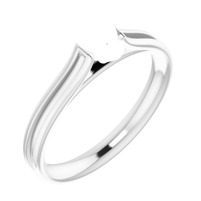 Accented Cathedral Engagement Ring