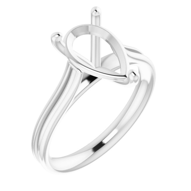 Accented Cathedral Engagement Ring