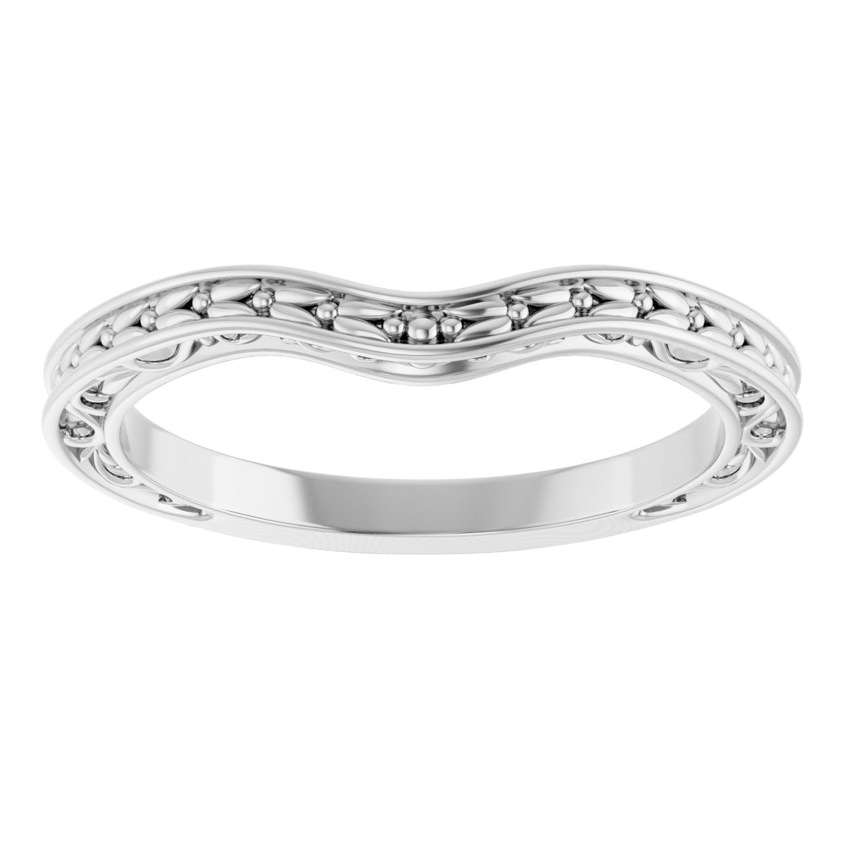 14K White Matching Band -3