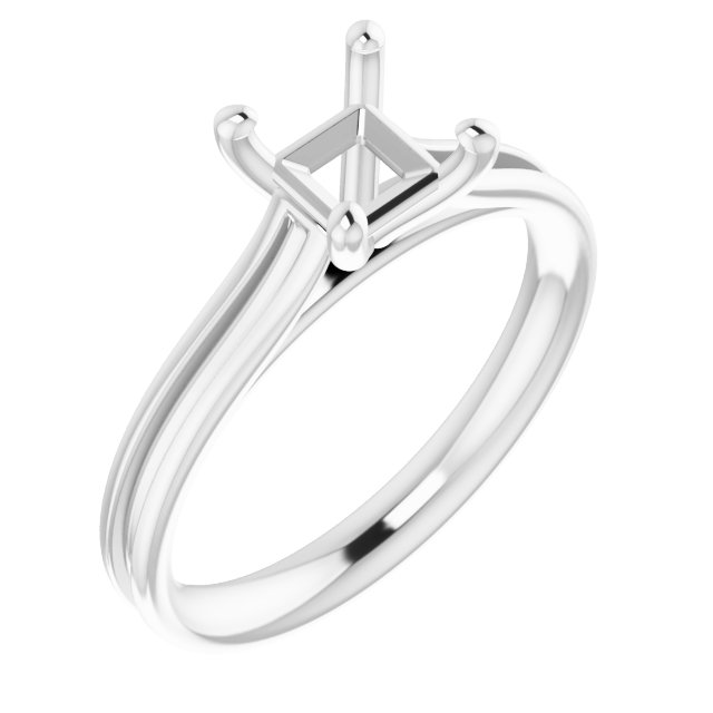 Accented Cathedral Engagement Ring