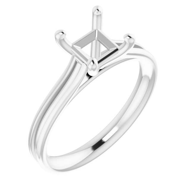 Accented Cathedral Engagement Ring