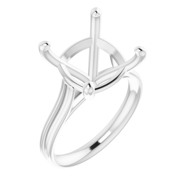 Accented Cathedral Engagement Ring