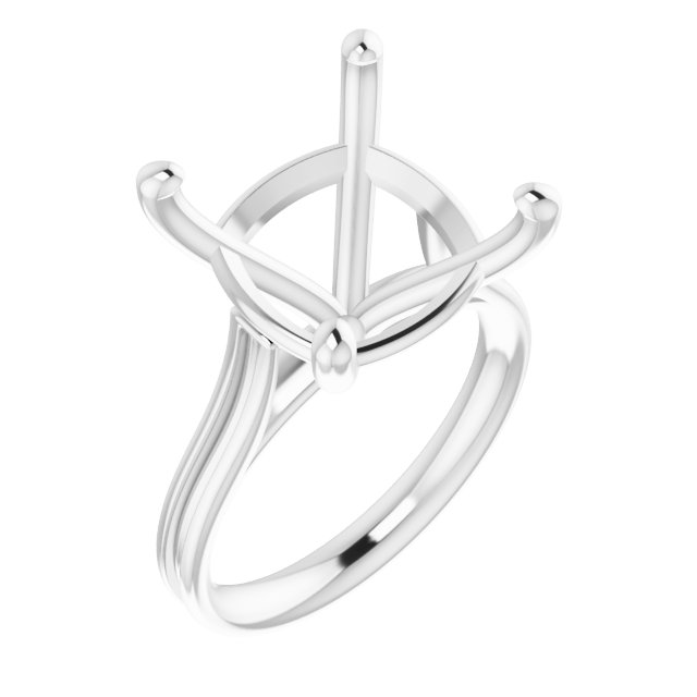 Accented Cathedral Engagement Ring