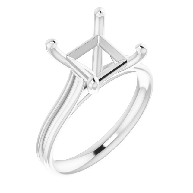 Accented Cathedral Engagement Ring