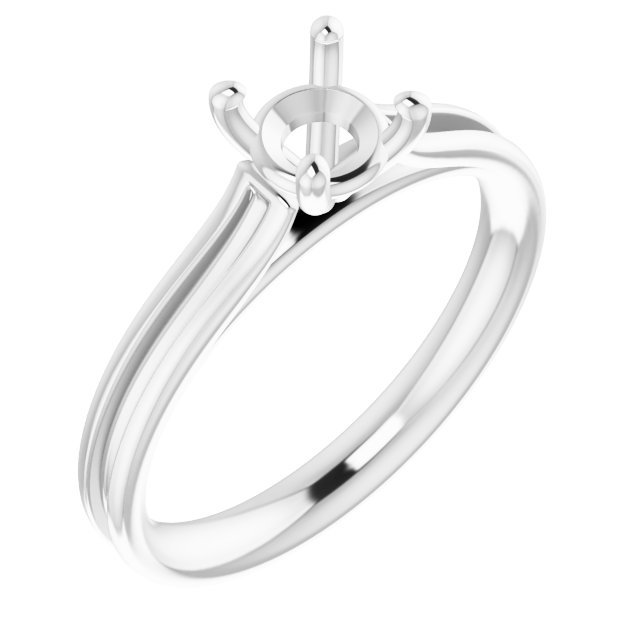 Accented Cathedral Engagement Ring