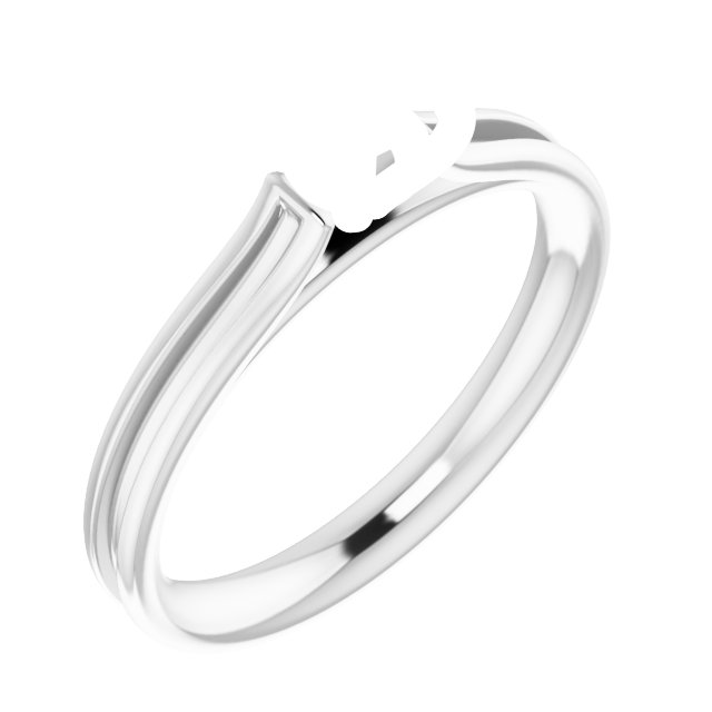 Accented Cathedral Engagement Ring