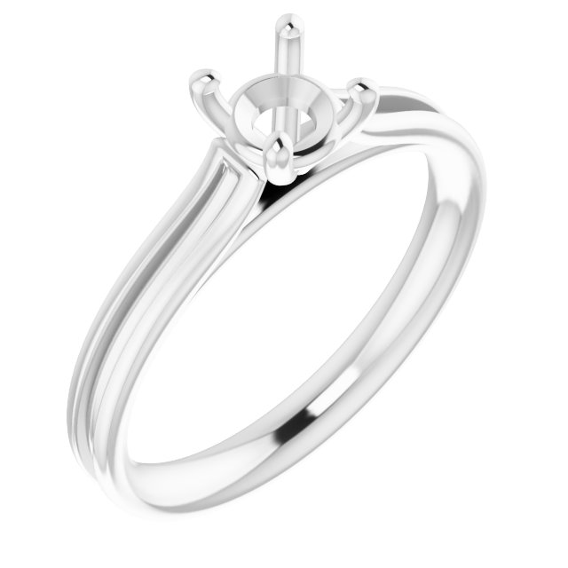 Accented Cathedral Engagement Ring