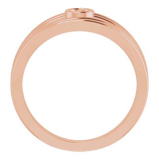 Alternative view of 1/8 Ct Natural Diamond Ring – 14K Rose Gold