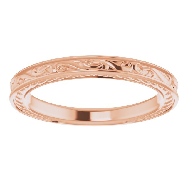 14K Rose Vintage-Inspired Band