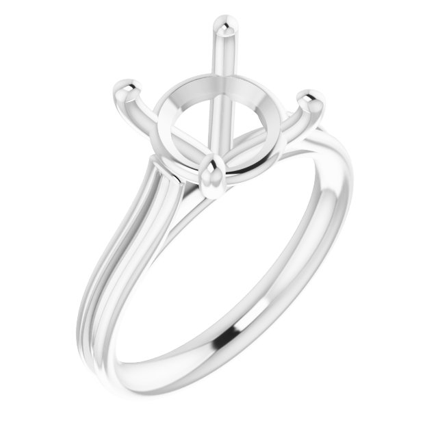 Accented Cathedral Engagement Ring