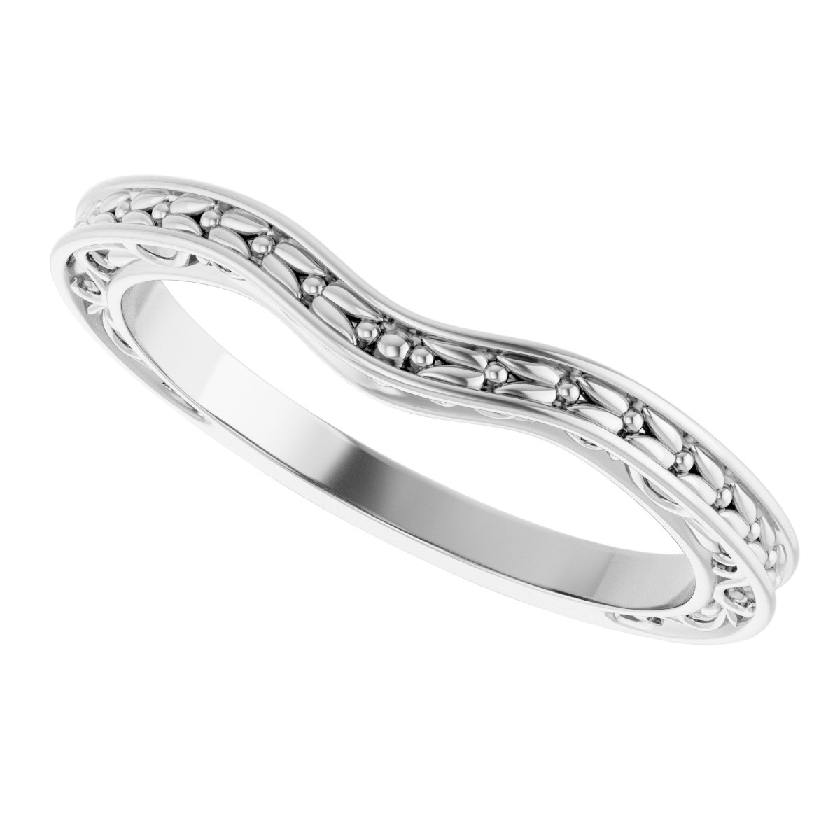14K White Matching Band -5