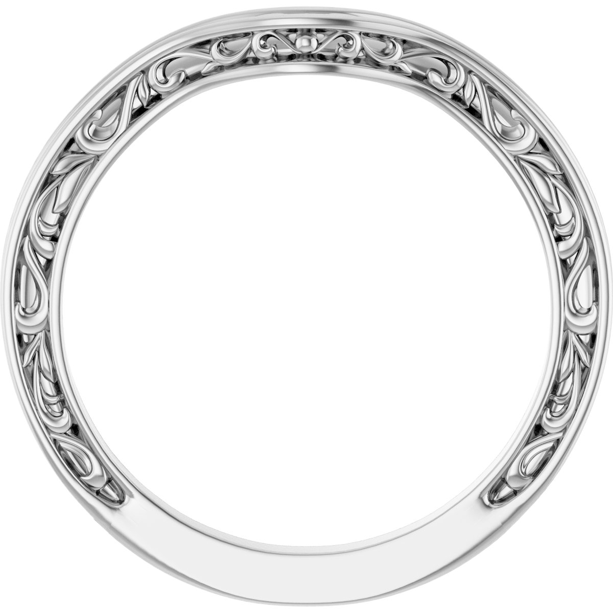 14K White Matching Band -2