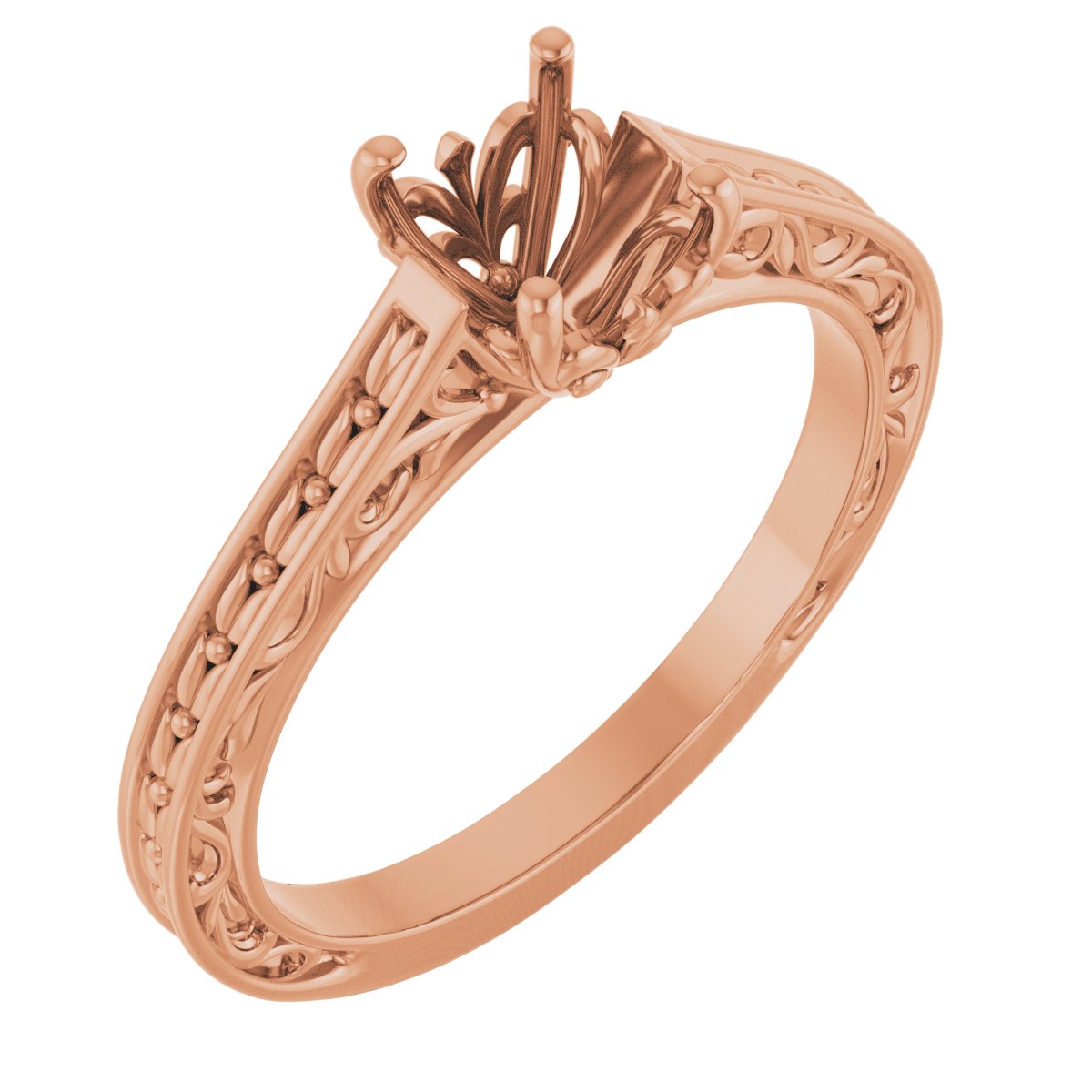 Solitaire Sculptural Engagement Ring or Band