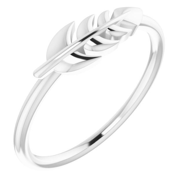 Sterling Silver Leaf Ring