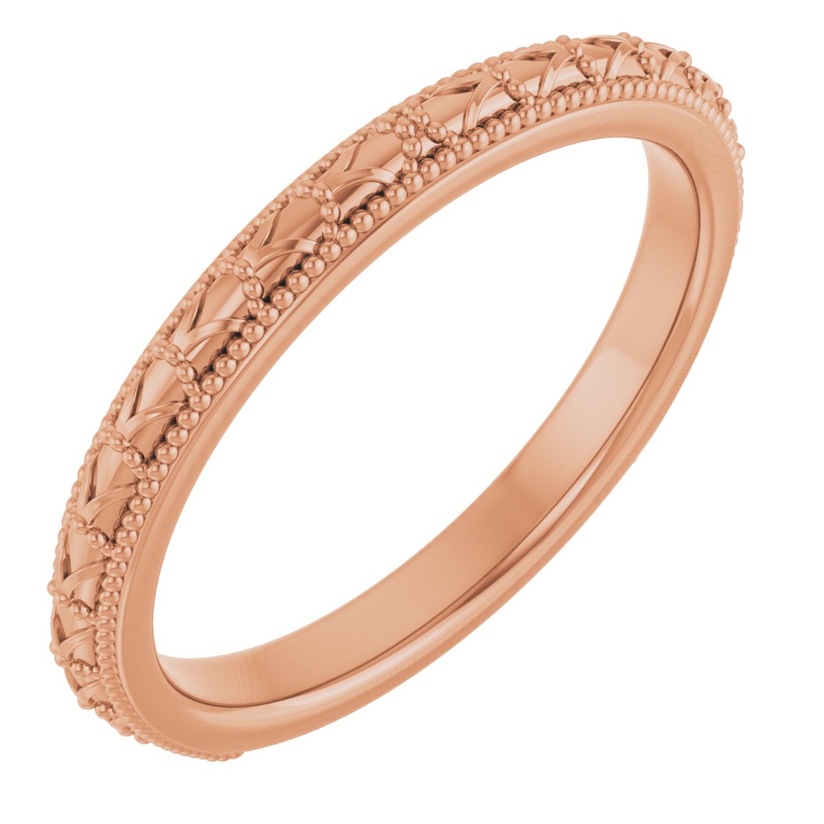 14K Rose Vintage-Inspired Band