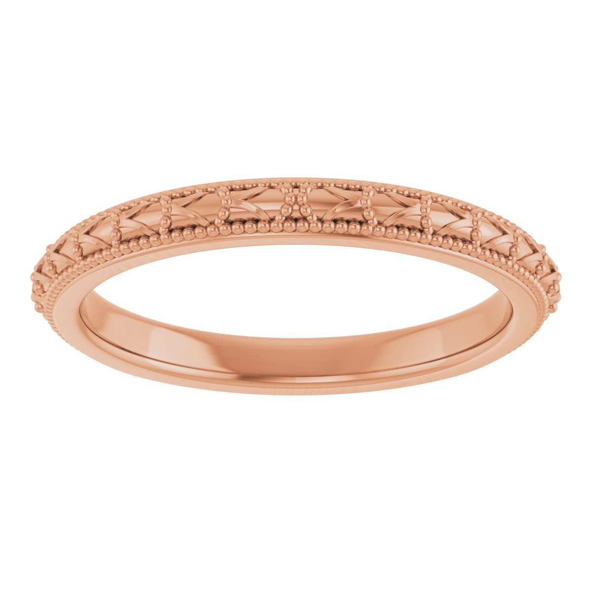 14K Rose Vintage-Style Band