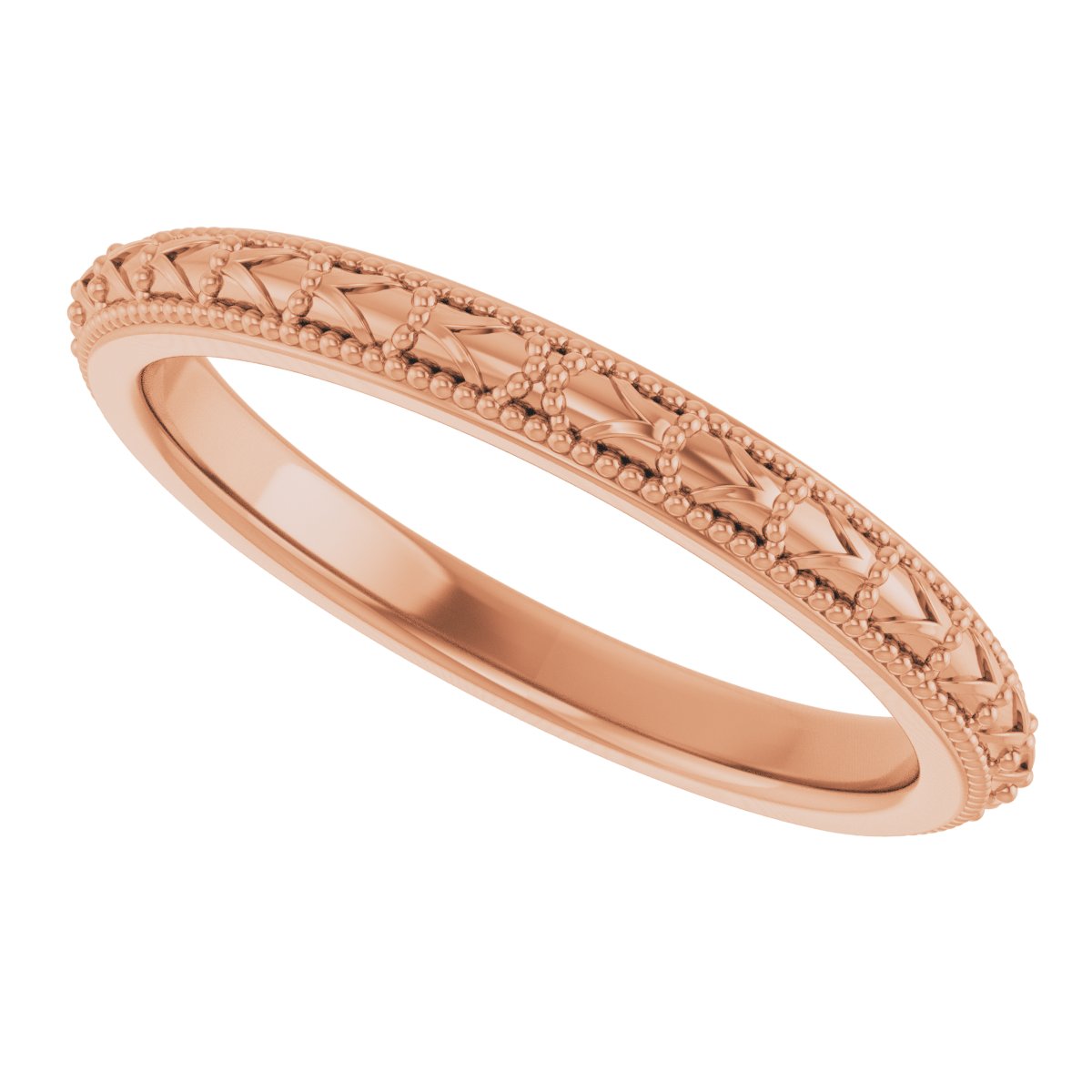 14K Rose Vintage-Style Band