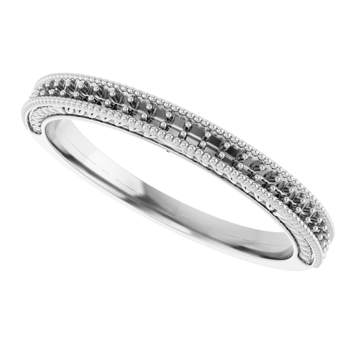 14K White 1/10 CTW Diamond Anniversary Band