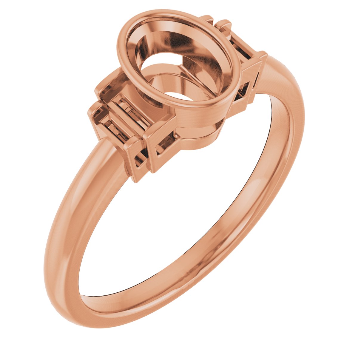 Bezel-Set Accented Engagement Ring or Band