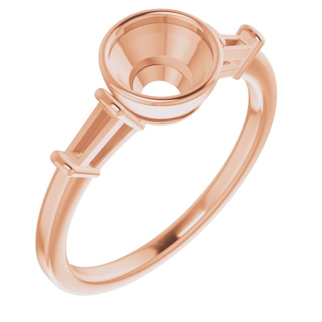Bezel-Set Accented Engagement Ring