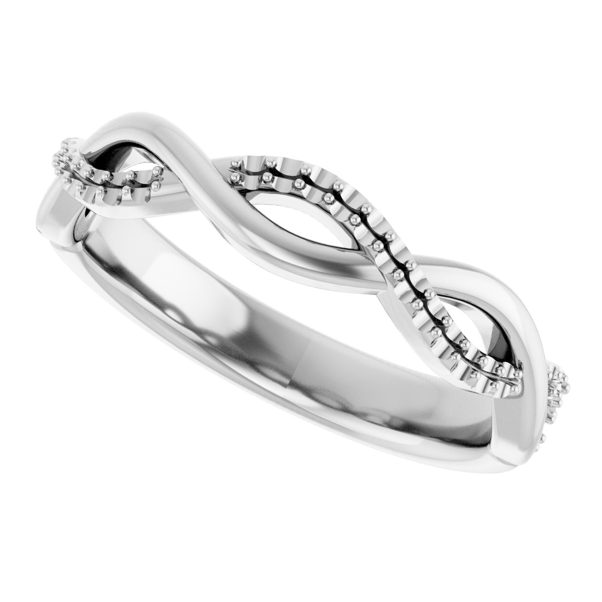 14K White 1/8 CTW Diamond Anniversary Band