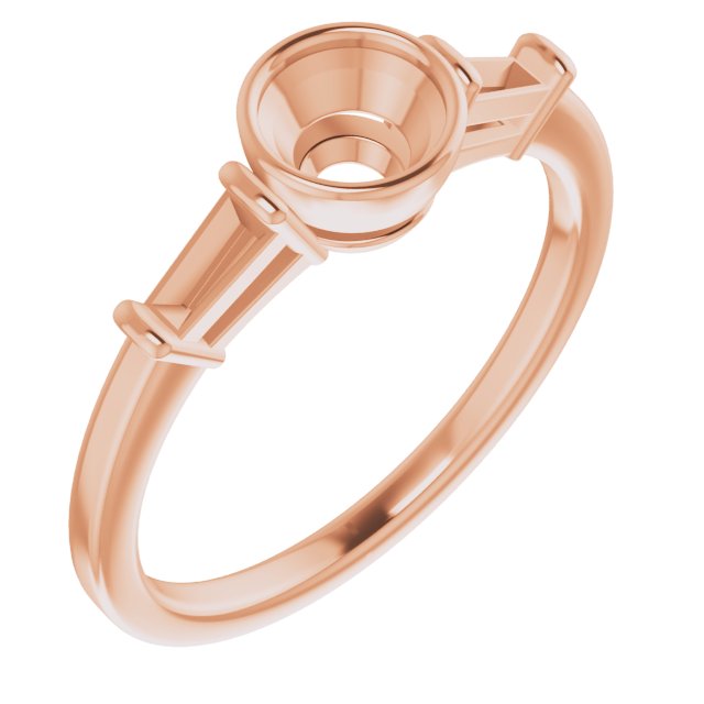 Bezel-Set Accented Engagement Ring