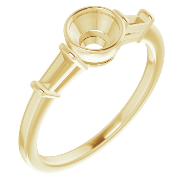 Bezel-Set Accented Engagement Ring