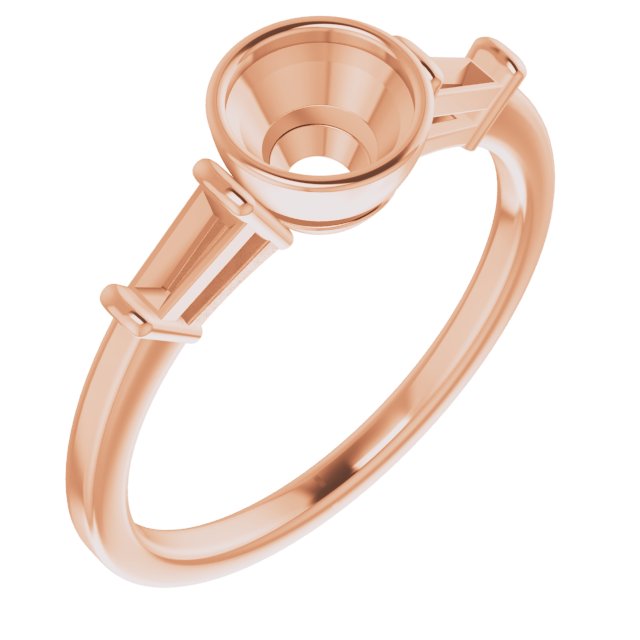 Bezel-Set Accented Engagement Ring