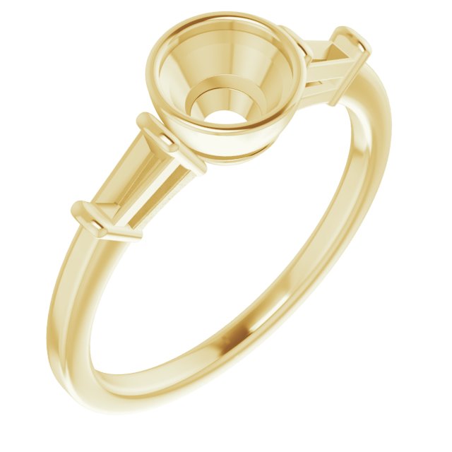 Bezel-Set Accented Engagement Ring