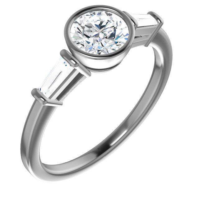 Bezel-Style Engagement Ring alebo Band