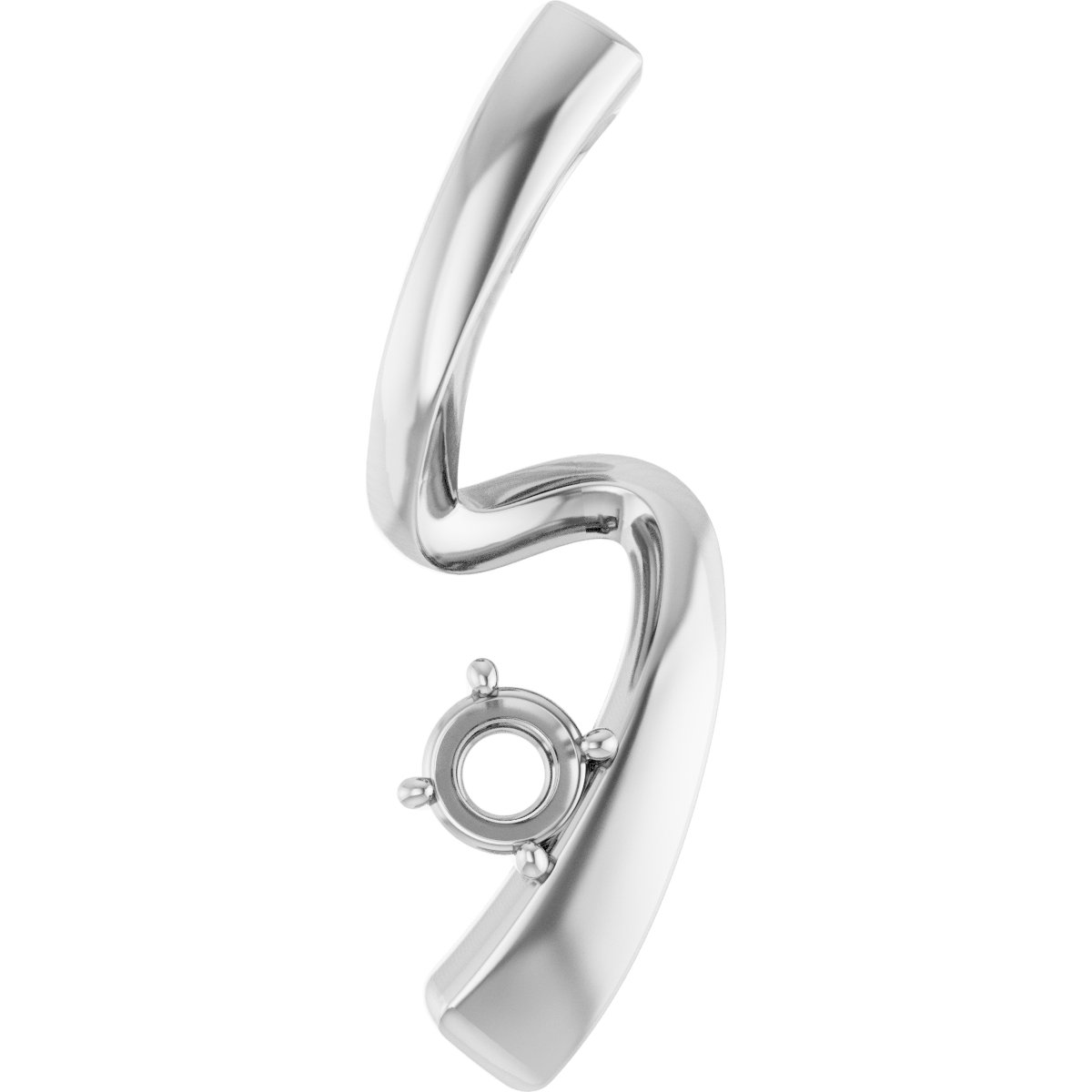 Solitaire Freeform Pendant