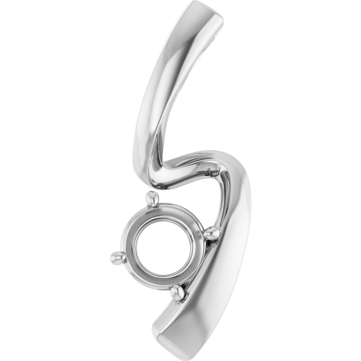 Solitaire Freeform Pendant