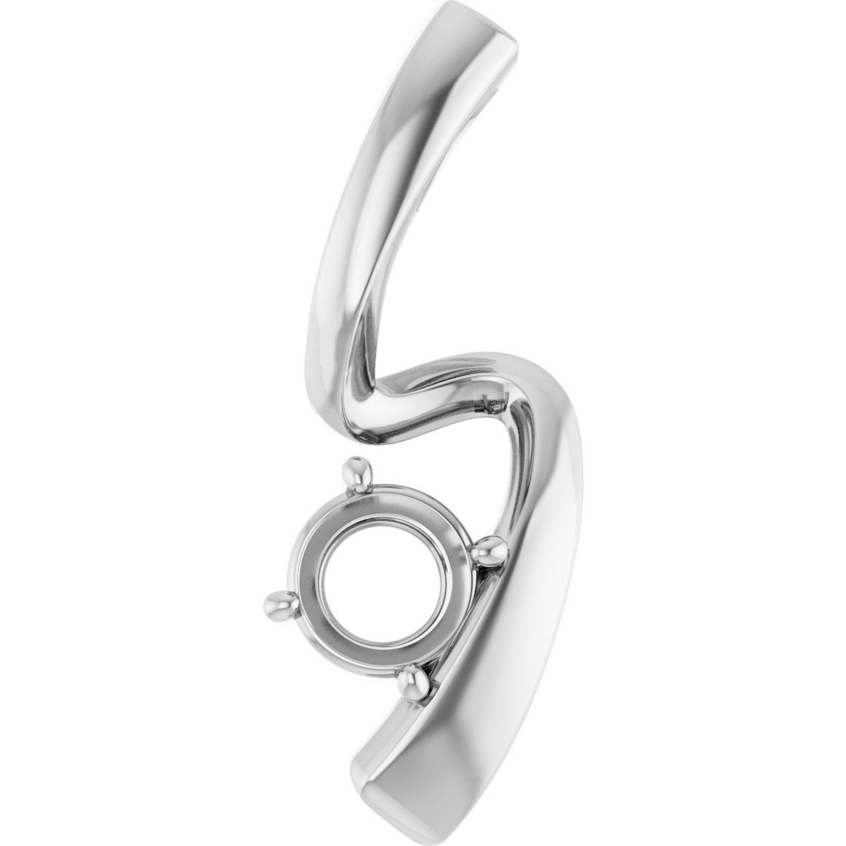 Solitaire Freeform Pendant