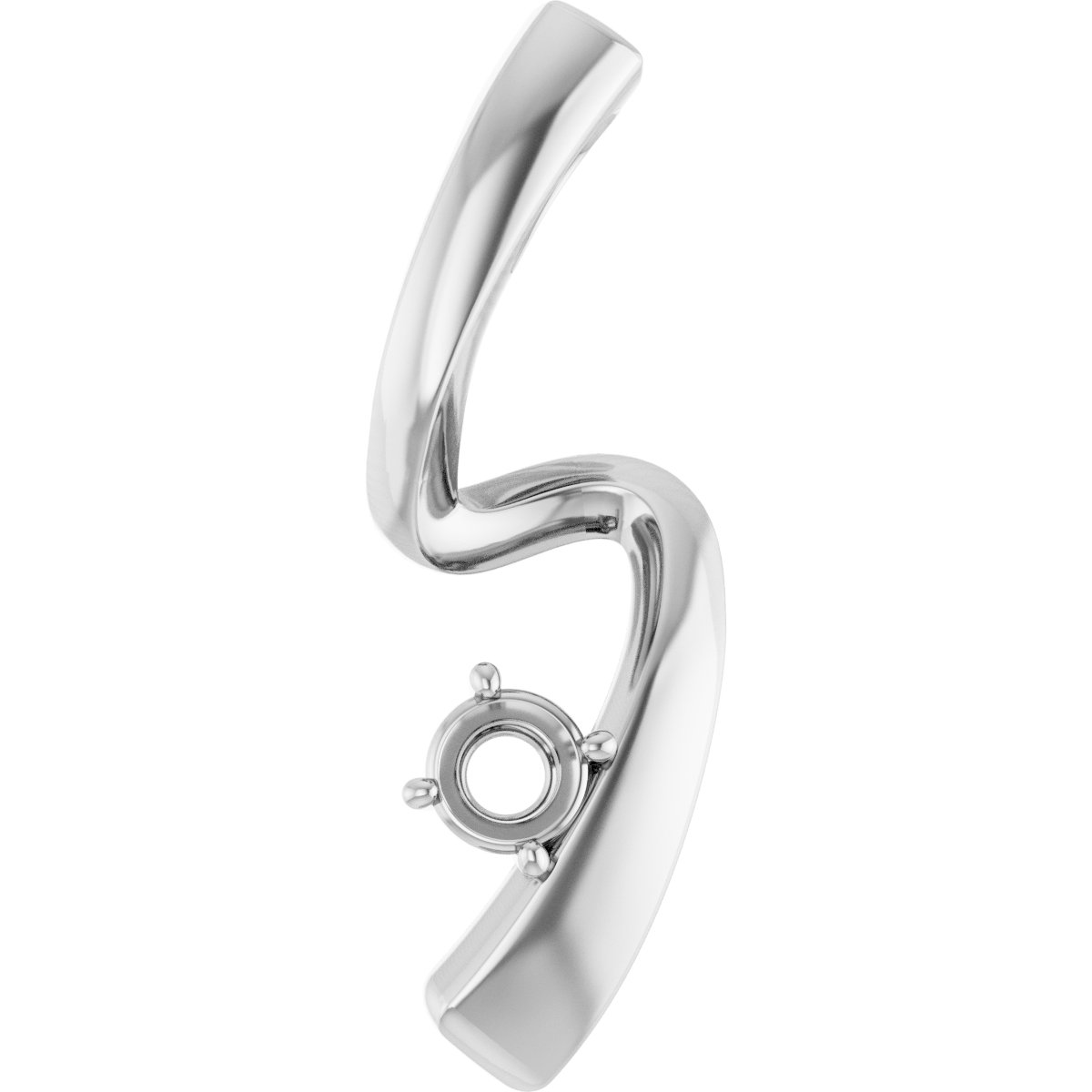 Solitaire Freeform Pendant