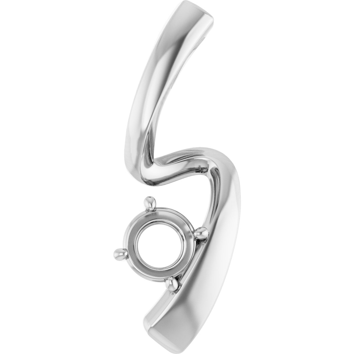 Solitaire Freeform Pendant