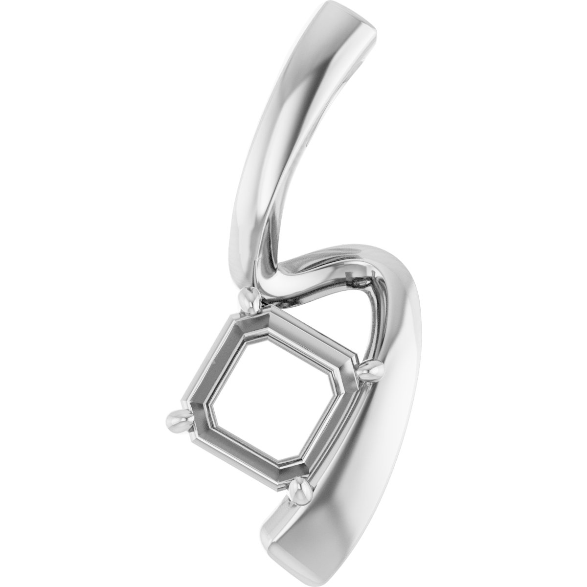 Solitaire Freeform Pendant