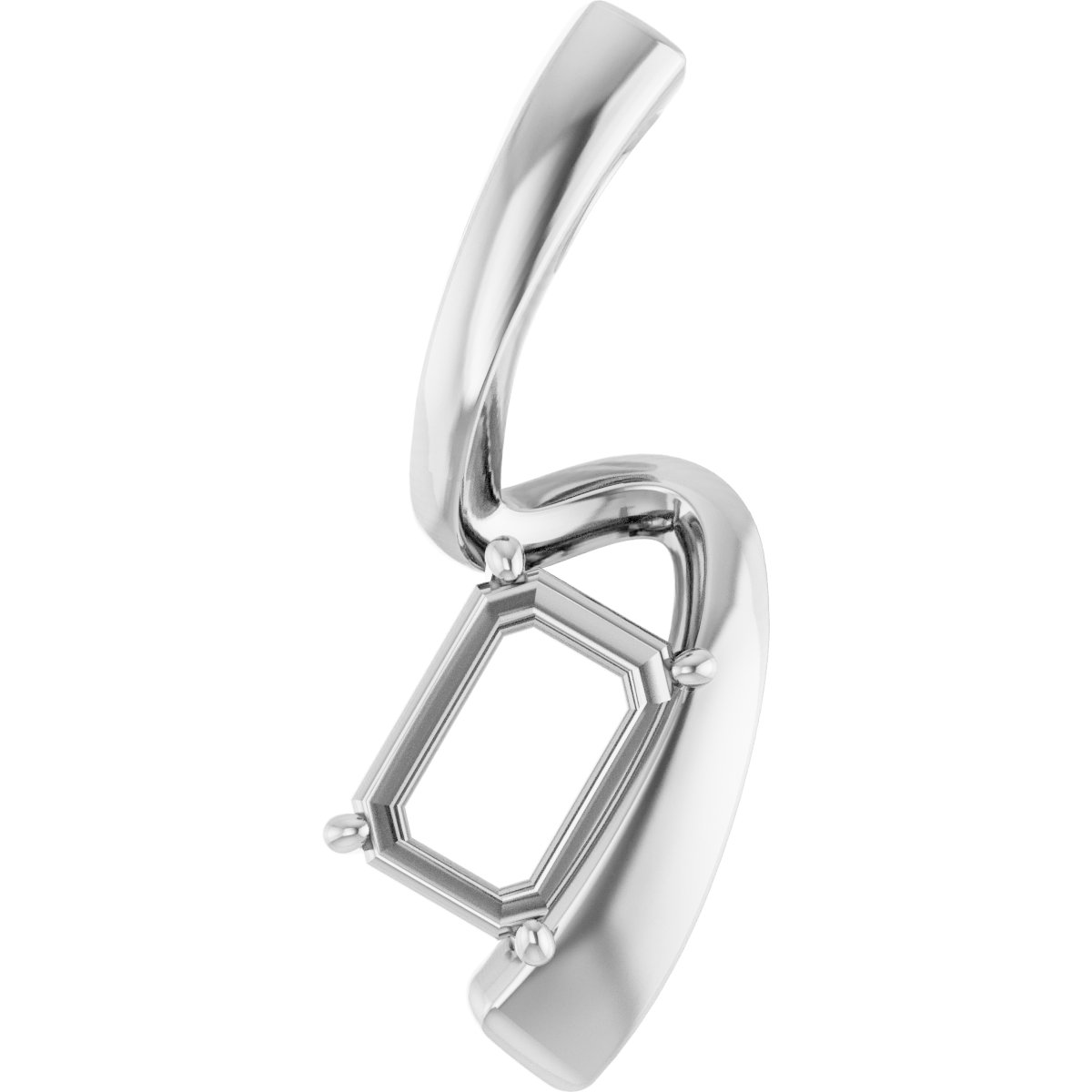 Solitaire Freeform Pendant