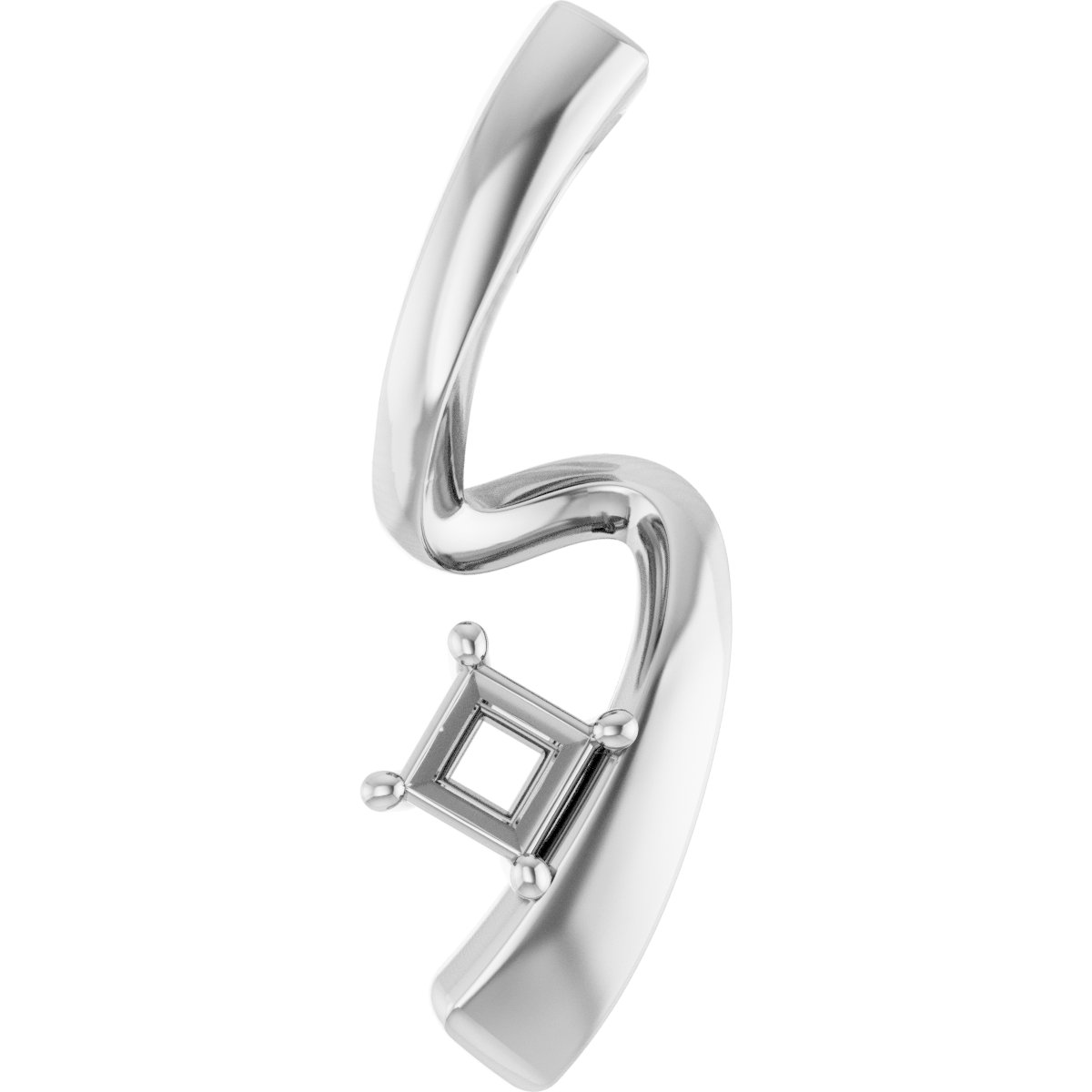 Solitaire Freeform Pendant