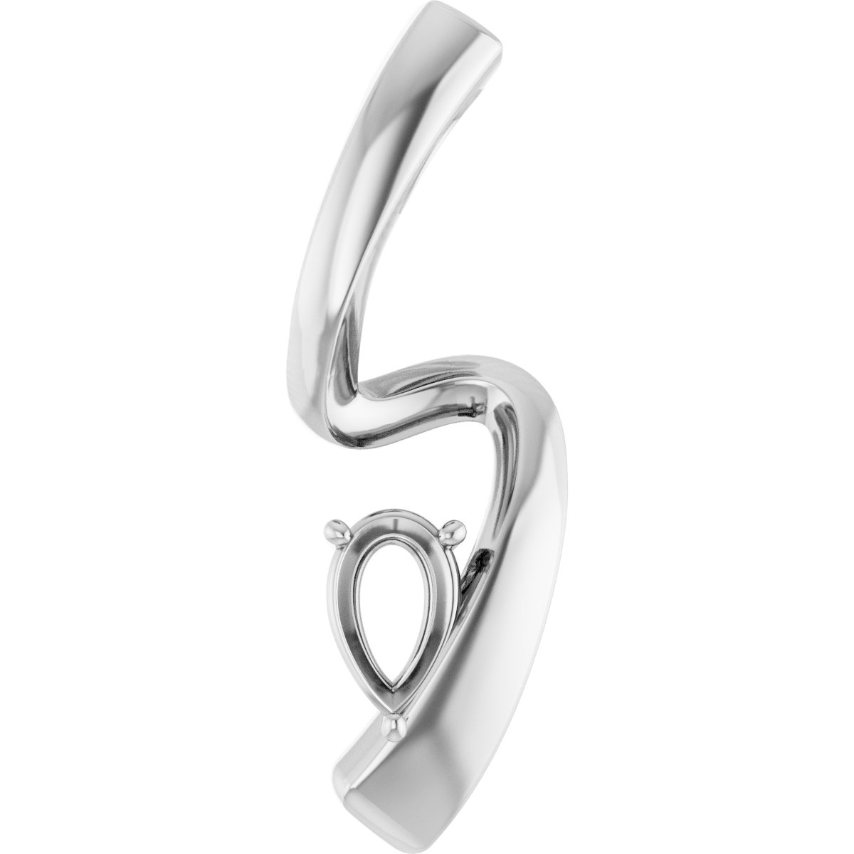 Solitaire Freeform Pendant