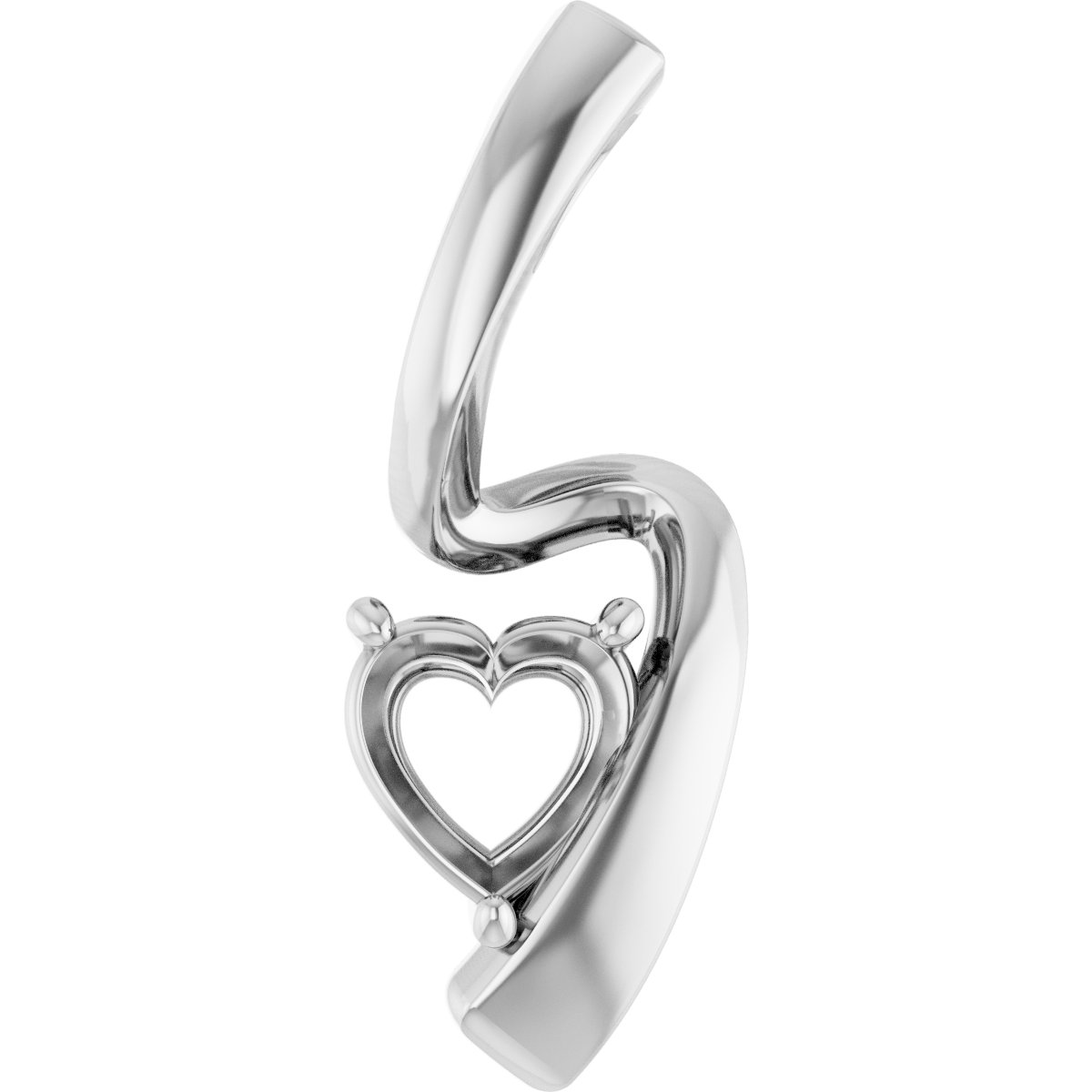 Solitaire Freeform Pendant