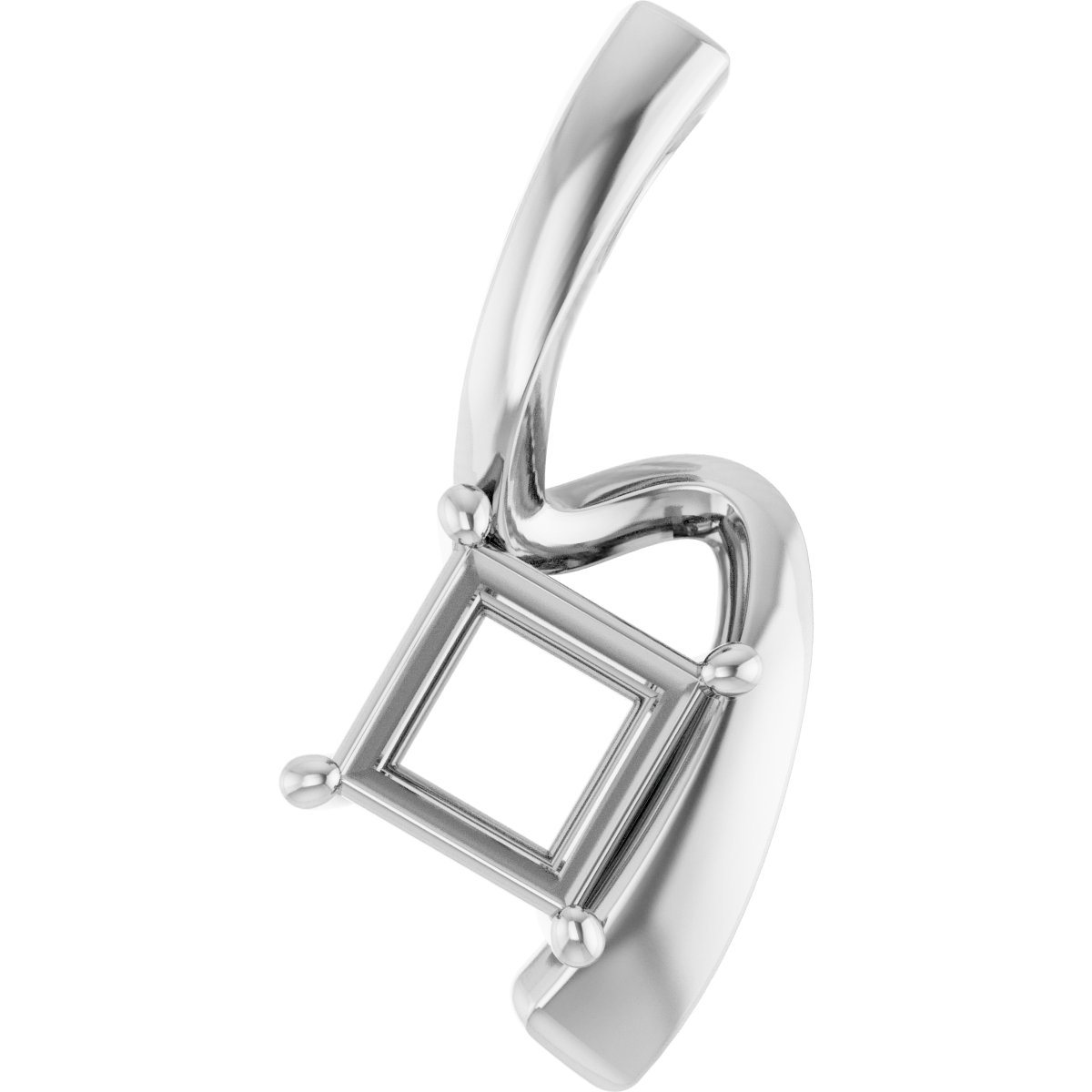 Solitaire Freeform Pendant