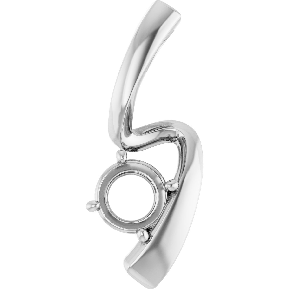 Solitaire Freeform Pendant