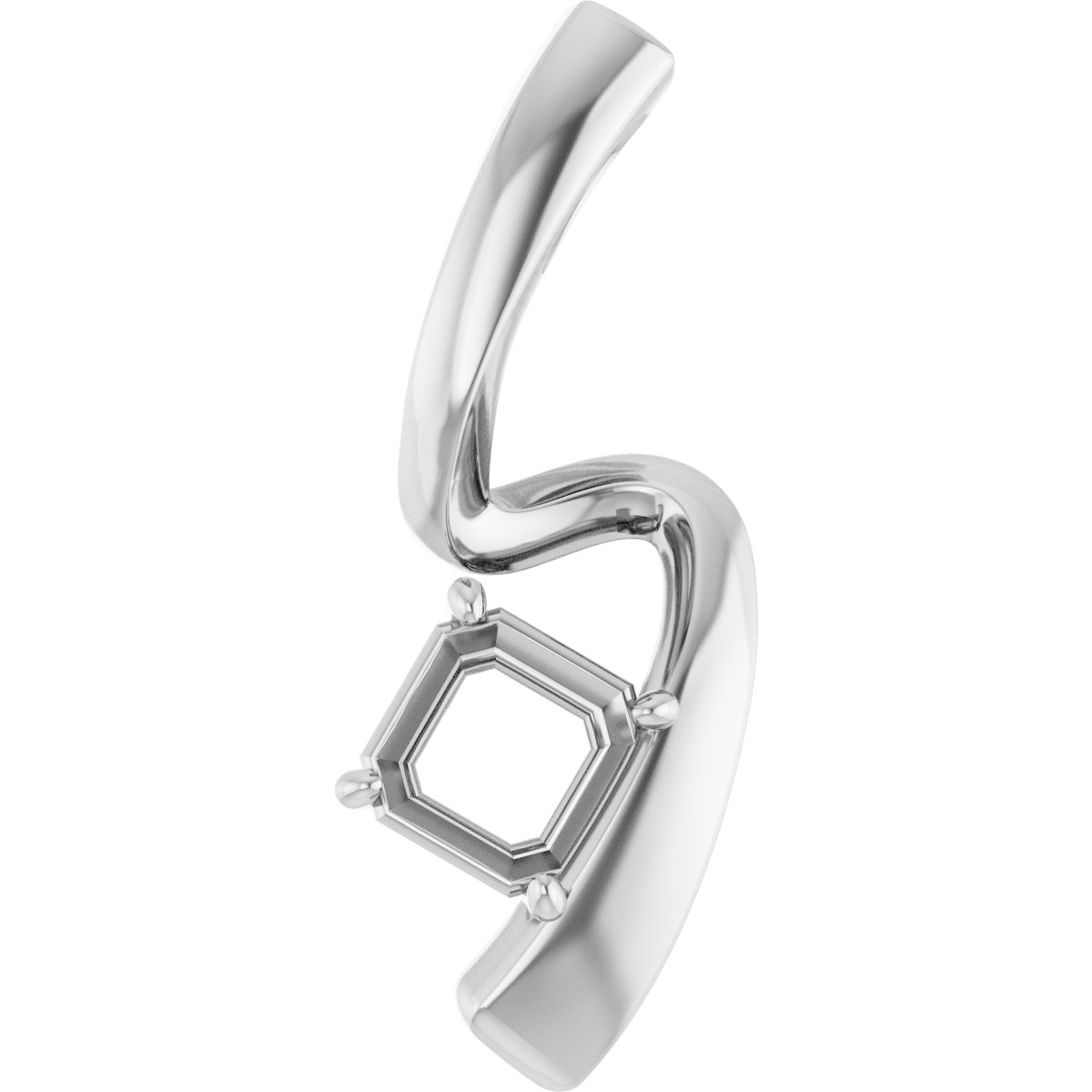 Solitaire Freeform Pendant