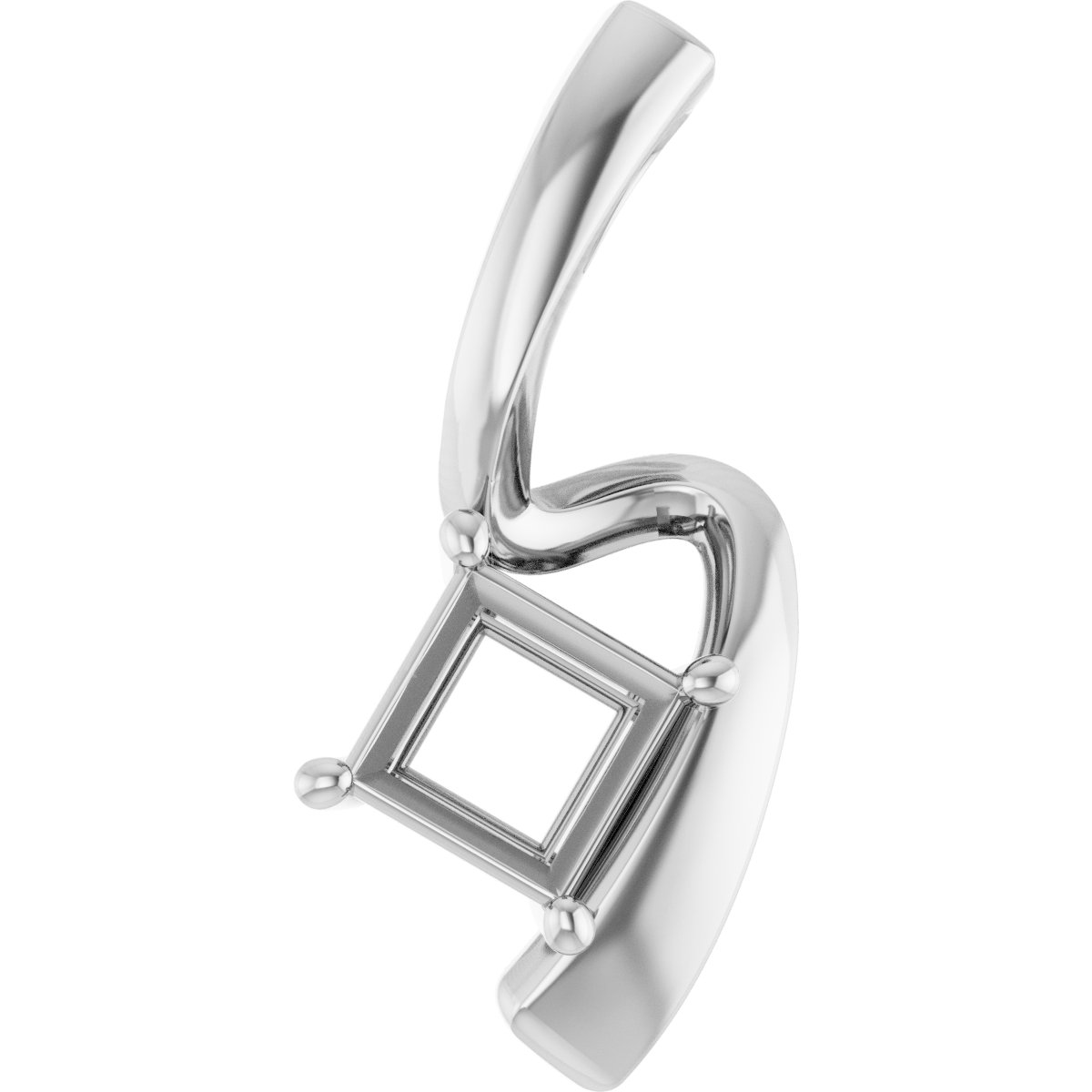 Solitaire Freeform Pendant