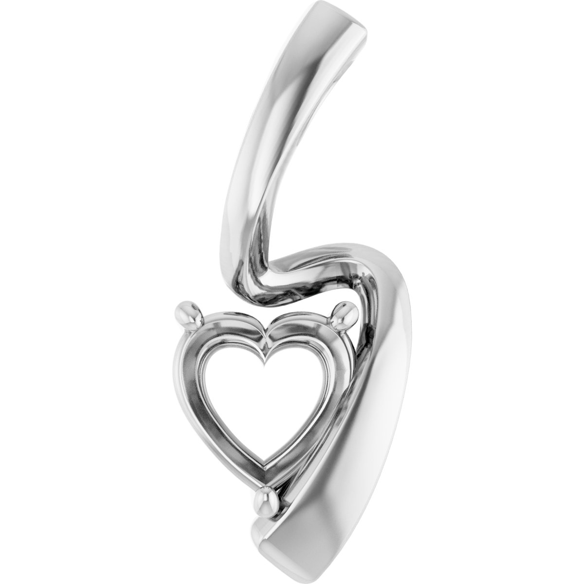Solitaire Freeform Pendant